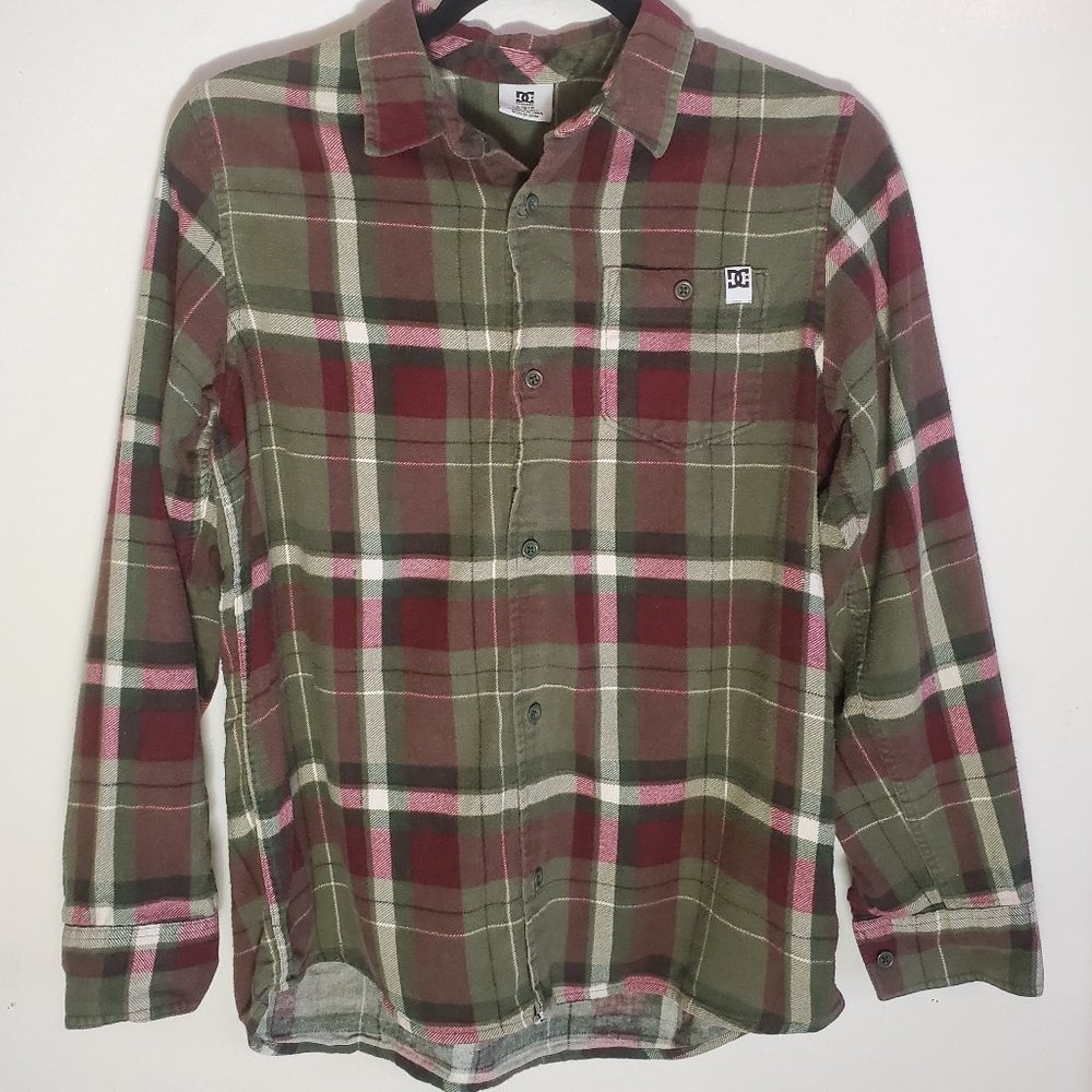 DC green and pink child-size flannel - L